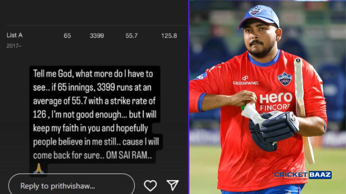 Prithvi Shaw Reacts After Being Dropped from Mumbai's Vijay Hazare Trophy Squad